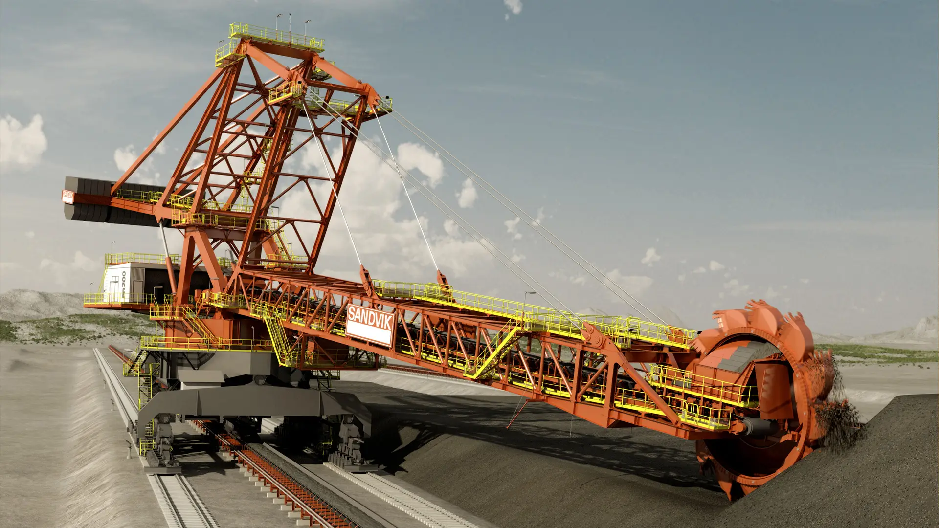 SANDVIK - Full CG Produktpräsentationsfilm - Efficient Stockyard Machines