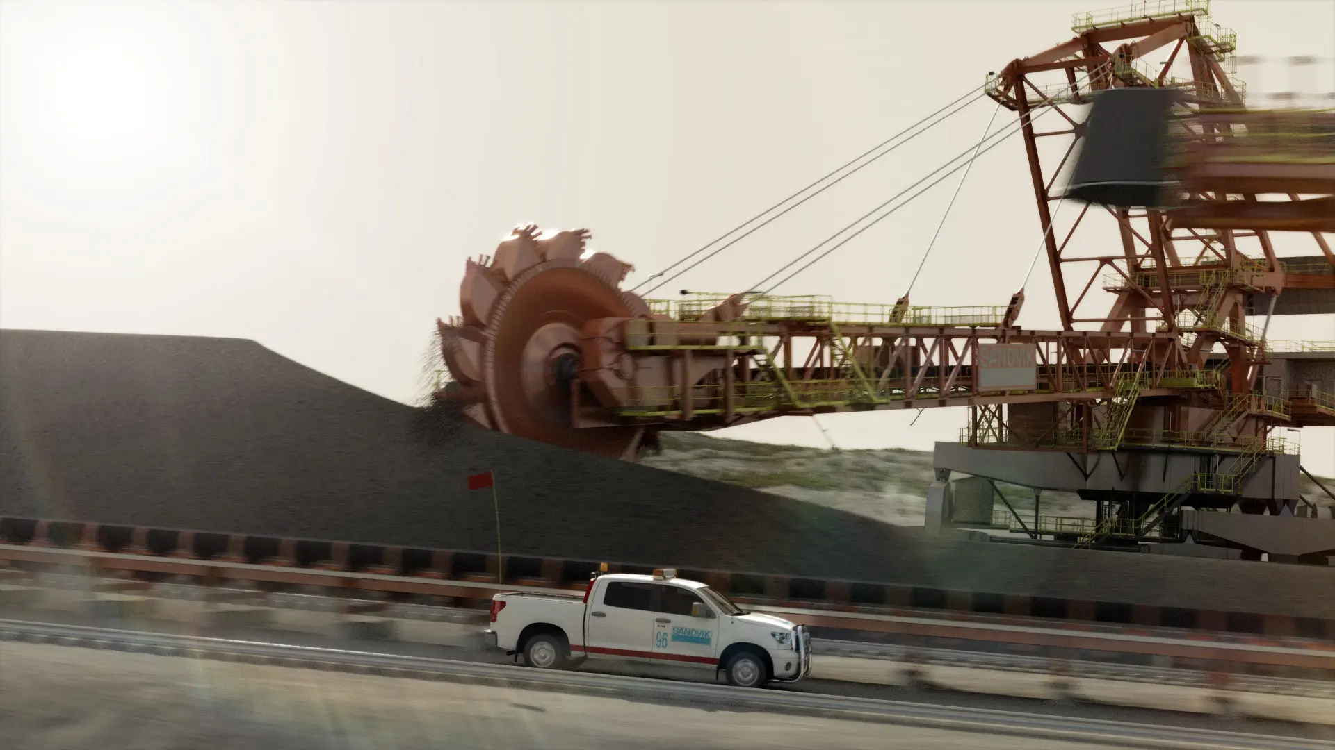 SANDVIK - Full CG Produktpräsentationsfilm - Efficient Stockyard Machines
